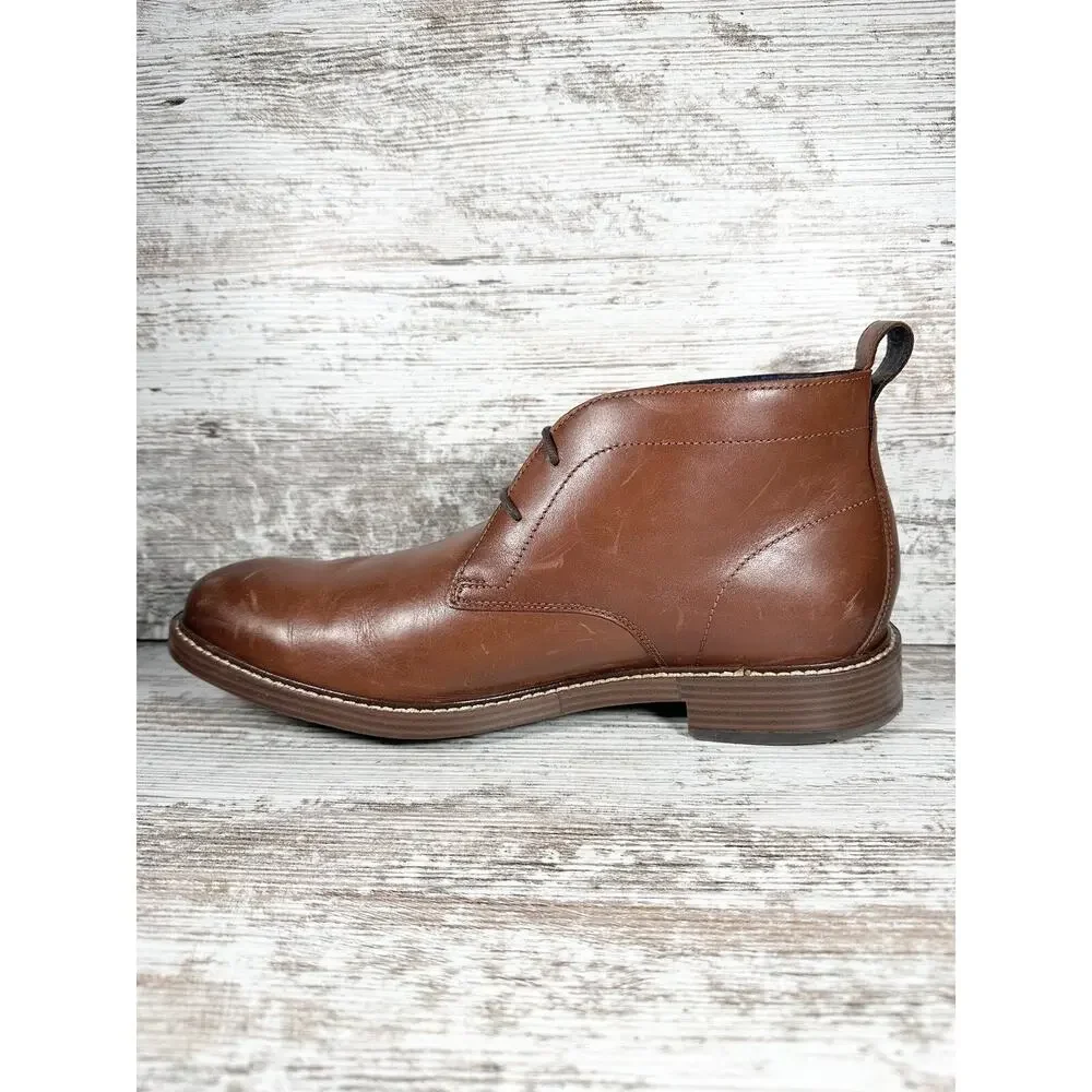 Men's Cole Haan Kennedy Grand Brown Leather Waterproof Chukka Boots Sz 10M EUC!